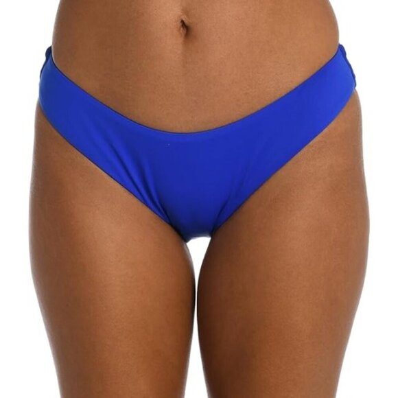 La Blanca 'Island Goddess' Ruched-Back Hipster Bikini Swimsuit Bottom, Sapphire - Picture 1 of 2